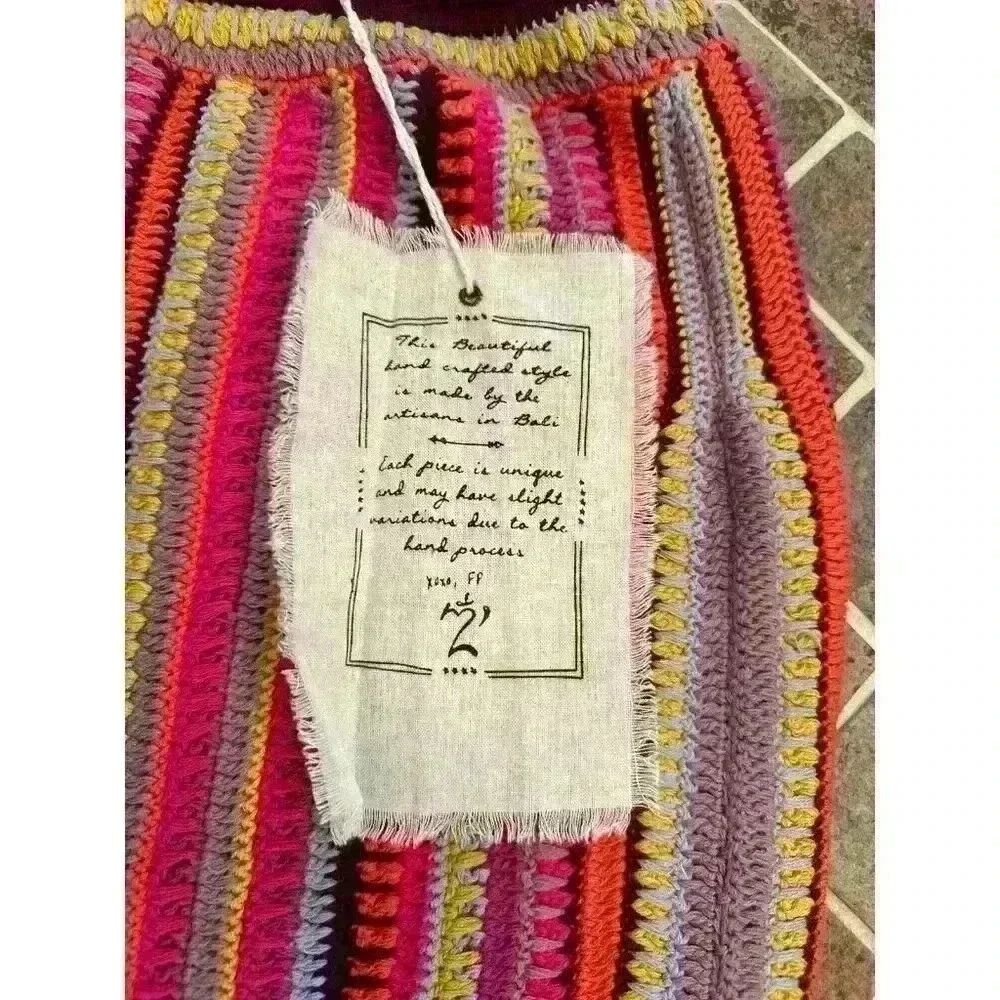 Free People Sunrise Bali Crochet Maxi Skirt‎ NWT size S